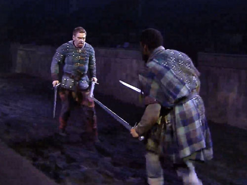 Macbeth and Macduff face off